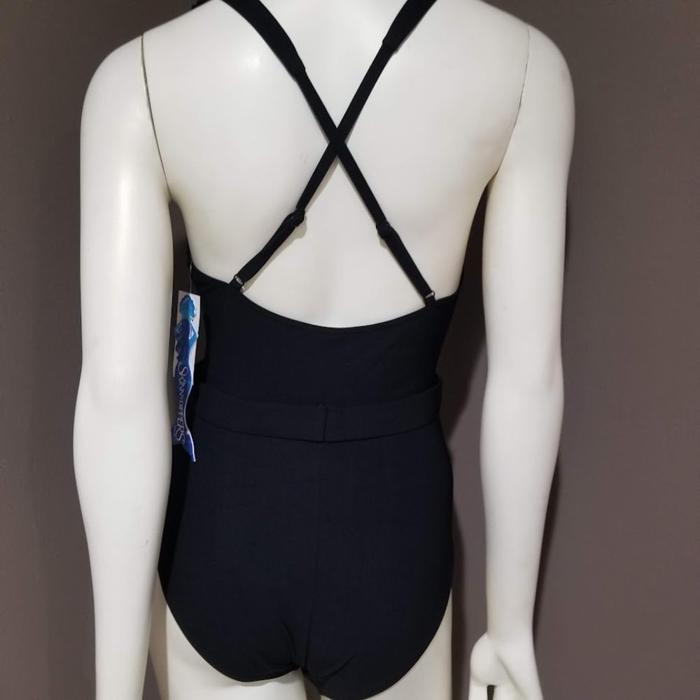 Skinny Dippers  Jelly Beans Cinch Ruffle Sleeve Soft Cup One Piece Swimsuit - Picture 6 of 11